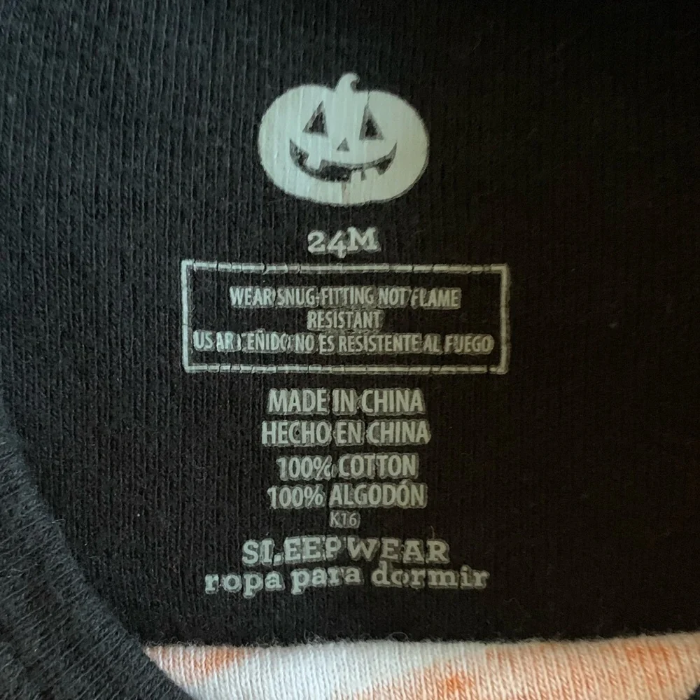 Sleepwear Halloween Spider 2 Piece Long Sleeve Pajama Set Size 24mos